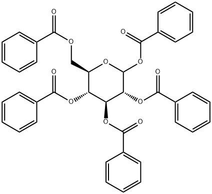 1,2,3,4,6-Penta-O-benzoyl-D-glucopyranoside,3006-49-3,结构式
