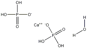 Calcium dihydrogen phosphate hydrate 化学構造式