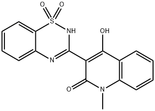 3-(1,1-dioxido-2H-1,2,4-benzothiadiazin-3-yl)-4-hydroxy-1-methyl-2(1H)-quinolinone Structure