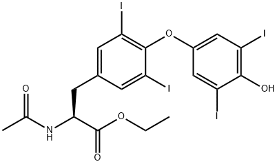 N-乙酰-L-甲状腺素乙酯,30804-52-5,结构式
