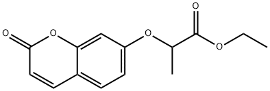 2-(2-氧代-苯并吡喃-7-基氧基)丙酸乙酯 结构式