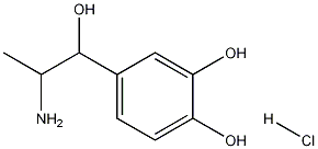 Benzyl alcohol, alpha-(1-aminoethyl)-3,4-dihydroxy-, hydrochloride Structure