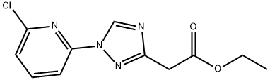 ethyl 2-(1-(6-chloropyridin-2-yl)-1H-1,2,4-triazol-3-yl)acetate 化学構造式