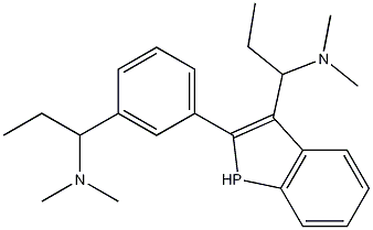 1-Propanamine, 3,3'-(phenylphosphinidene)bis[N,N-dimethyl- 化学構造式