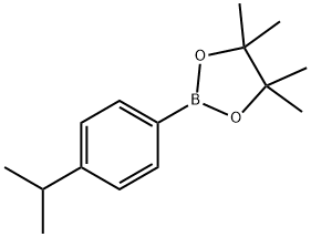 2-(4-イソプロピルフェニル)-4,4,5,5-テトラメチル-1,3,2-ジオキサボロラン 化学構造式