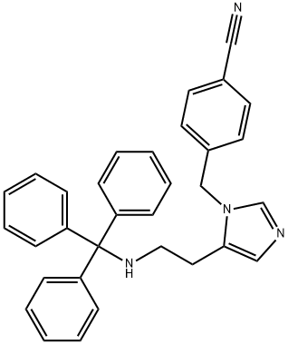 4-((5-(2-(tritylamino)ethyl)-1H-imidazol-1-yl)methyl)benzonitrile,327160-08-7,结构式