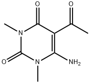 5-アセチル-6-アミノ-1,3-ジメチルピリミジン-2,4(1H,3H)-ジオン 化学構造式