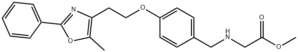 N-[[4-[2-(5-Methyl-2-phenyl-4-oxazolyl)ethoxy]phenyl]methyl]glycine Methyl Ester Structure