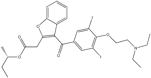 335148-45-3 2-(3-[4-[2-(二乙基氨基)乙氧基]-3,5-二碘苯甲酰基]-1-苯并呋喃-2-基)乙酸 (2S)-丁-2-基酯