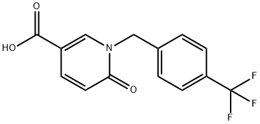 6-oxo-1-(4-(trifluoromethyl)benzyl)-1,6-dihydropyridine-3-carboxylic acid Structure