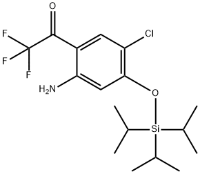 2-トリフルオロアセチル-4-クロロ-5-トリイソプロピルシリルオキシアニリン 化学構造式
