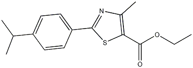 5-Thiazolecarboxylic acid, 4-methyl-2-[4-(1-methylethyl)phenyl]-, ethyl ester Structure
