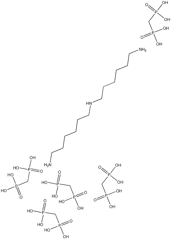 Bis(hexamethylene)triaminepenta(methylenephosphonic acid) Structure