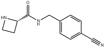 N-(4-Cyanobenzyl)-2-L-azetidinecarboxamide 结构式