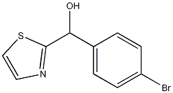 2-(4-Bromophenyl(hydroxy)methyl)thiazole Struktur