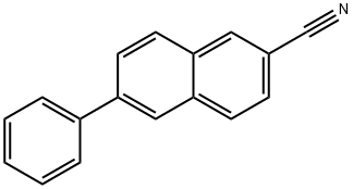 6-フェニル-2-ナフタレンカルボニトリル 化学構造式