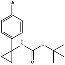 t-Butyl 1-(4-bromophenyl)cyclopropylcarbamate Struktur