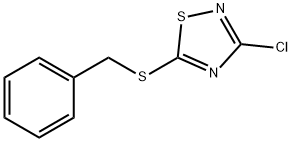 5-(benzylthio)-3-chloro-1,2,4-thiadiazole Struktur
