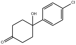 4-(4-クロロフェニル)-4-ヒドロキシシクロヘキサノン 化学構造式