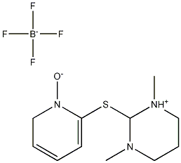 3,4,5,6-Tetrahydro-1,3-dimethyl-2-[(1-oxido-2-pyridinyl)thio]pyrimidinium tetrafluoroborate 化学構造式