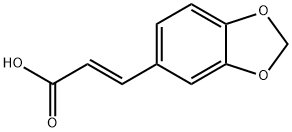 (2E)-3-(1,3-苯并二氧杂环戊-5-基)-2-丙烯酸, 38489-76-8, 结构式