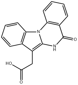 5,6-Dihydro-5-oxoindolo[1,2-a]quinazoline-7-acetic acid Structure