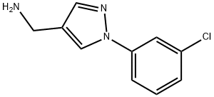 (1-(3-chlorophenyl)-1H-pyrazol-4-yl)methanamine Structure