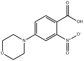 4-モルホリノ-2-ニトロ安息香酸 化学構造式