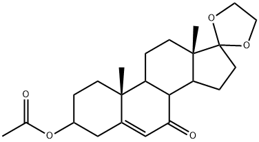 (10R,13S)-10,13-dimethyl-7-oxo-1,2,3,4,7,8,9,10,11,12,13,14,15,16-tetradecahydrospiro[cyclopenta[a]phenanthrene-17,2'-[1,3]dioxolane]-3-yl acetate Structure