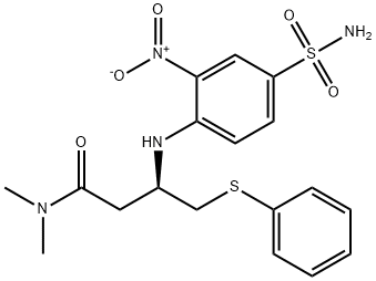 (R)-N,N-Dimethyl-3-[(2-nitro-4-sulfamoylphenyl)amino]-4-phenylsulfanylbutanamide Struktur