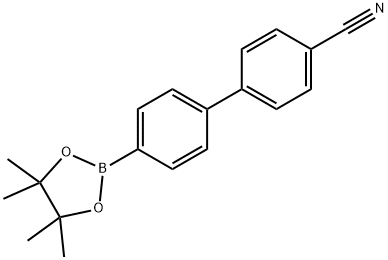 4'-(4,4,5,5-テトラメチル-1,3,2-ジオキサボロラン-2-イル)[1,1'-ビフェニル]-4-カルボニトリル 化学構造式