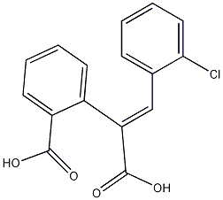 Benzeneacetic acid, 2-carboxy-alpha-((2-chlorophenyl)methylene)-, (E)- Structure