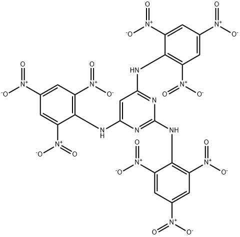 N,N',N''-Tris(2,4,6-trinitrophenyl)-2,4,6-pyrimidinetriamine Structure