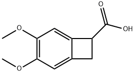 3,4-ジメトキシビシクロ[4.2.0]オクタ-1,3,5-トリエン-7-カルボン酸 化学構造式