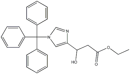 ethyl 3-hydroxy-3-(1-trityl-1H-imidazol-4-yl)propanoate Struktur