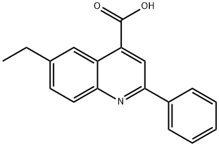 6-乙基-2-苯基-喹啉-4-羧酸 结构式