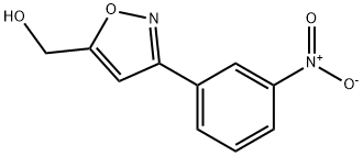 [3-(3-Nitro-phenyl)-isoxazol-5-yl]-methanol 化学構造式