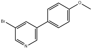 3-BROMO-5-(4-METHOXYPHENYL)PYRIDINE Struktur