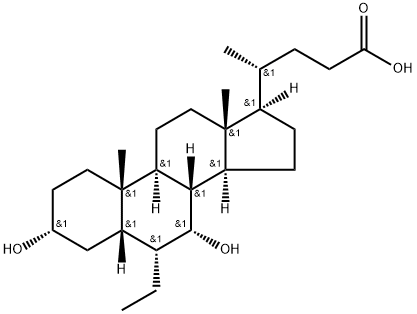 6-乙基鹅去氧胆酸,459789-99-2,结构式