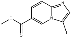 3-Iodoimidazo[1,2-a]pyridine-6-carboxylic acid methyl ester Struktur