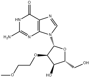 2'-O-(2-メトキシエチル)グアノシン 化学構造式