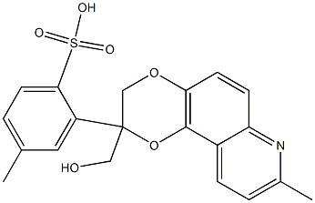 1,4-Dioxino[2,3-f]quinoline-2-methanol, 2,3-dihydro-8-methyl-, 2-(4-methylbenzenesulfonate) 结构式