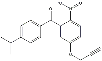 (4-Isopropylphenyl)(2-nitro-5-(prop-2-ynyloxy)phenyl)methanone Struktur