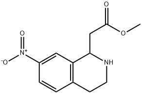 methyl 2-(7-nitro-1,2,3,4-tetrahydroisoquinolin-1-yl)acetate Struktur