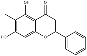 (2S)-5,7-dihydroxy-6-methyl-2-phenyl-chroman-4-one,491-66-7,结构式