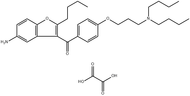 Des(Methylsulfonyl) Dronedarone Oxalate|(5-氨基-2-丁基-3-苯并呋喃基)[4-[3-(二丁基氨基)丙氧基]苯基]甲酮二草酸盐