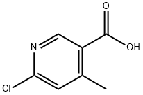 6-クロロ-4-メチルニコチン酸 化学構造式