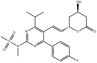 N-[4-(4-Fluorophenyl)-6-(1-methylethyl)-5-[(1E)-2-[(2S,4R)-tetrahydro-4-hydroxy-6-oxo-2H-pyran-2-yl]ethenyl]-2-pyrimidinyl]-N-methylmethanesulfonamide Structure