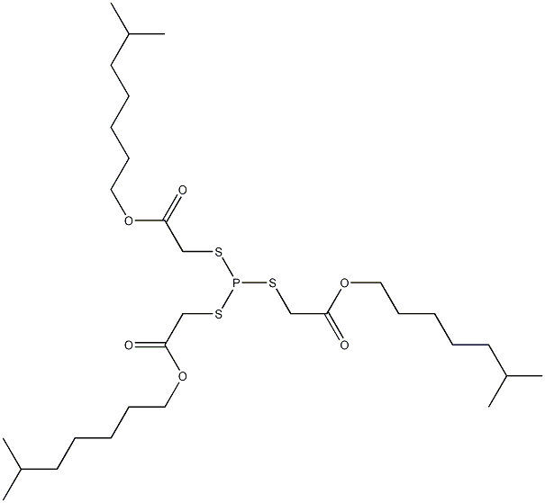 Acetic acid, 2,2',2''-(phosphinidynetris(thio))tris-, triisooctyl ester,51032-53-2,结构式