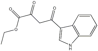 4-(1H-インドール-3-イル)-2,4-ジオキソブタン酸エチル 化学構造式